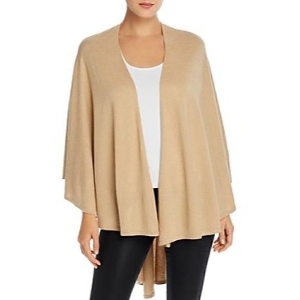 Echo Light Brown Knit Pullover‎ Shawl Cardigan Sweater OS